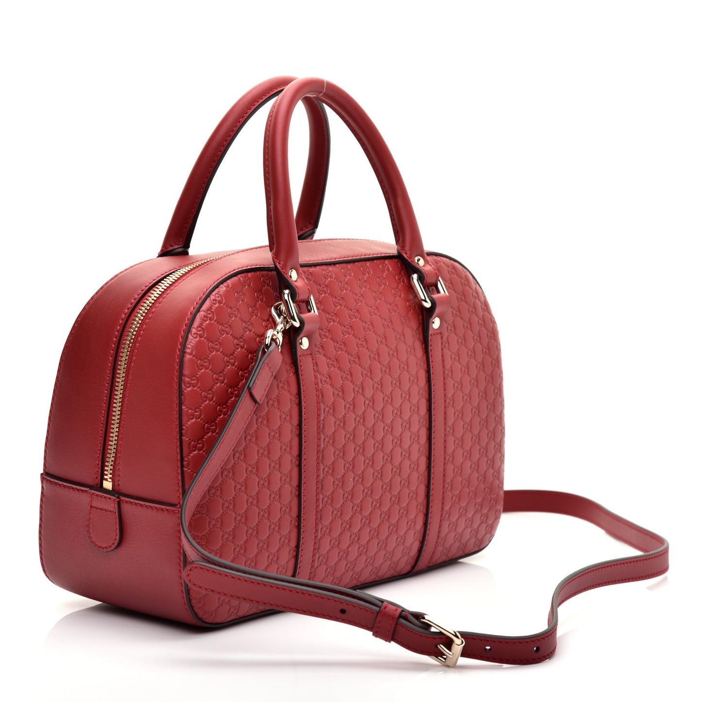 Soft Microguccissima Medium Crossbody Bag Rosso