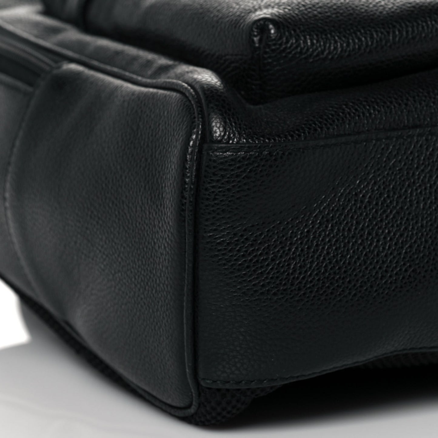 Calfskin Logo Day Backpack Black