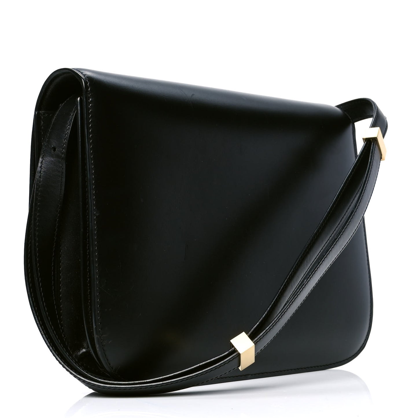 Box Calfskin Medium Classic Box Flap Bag Black