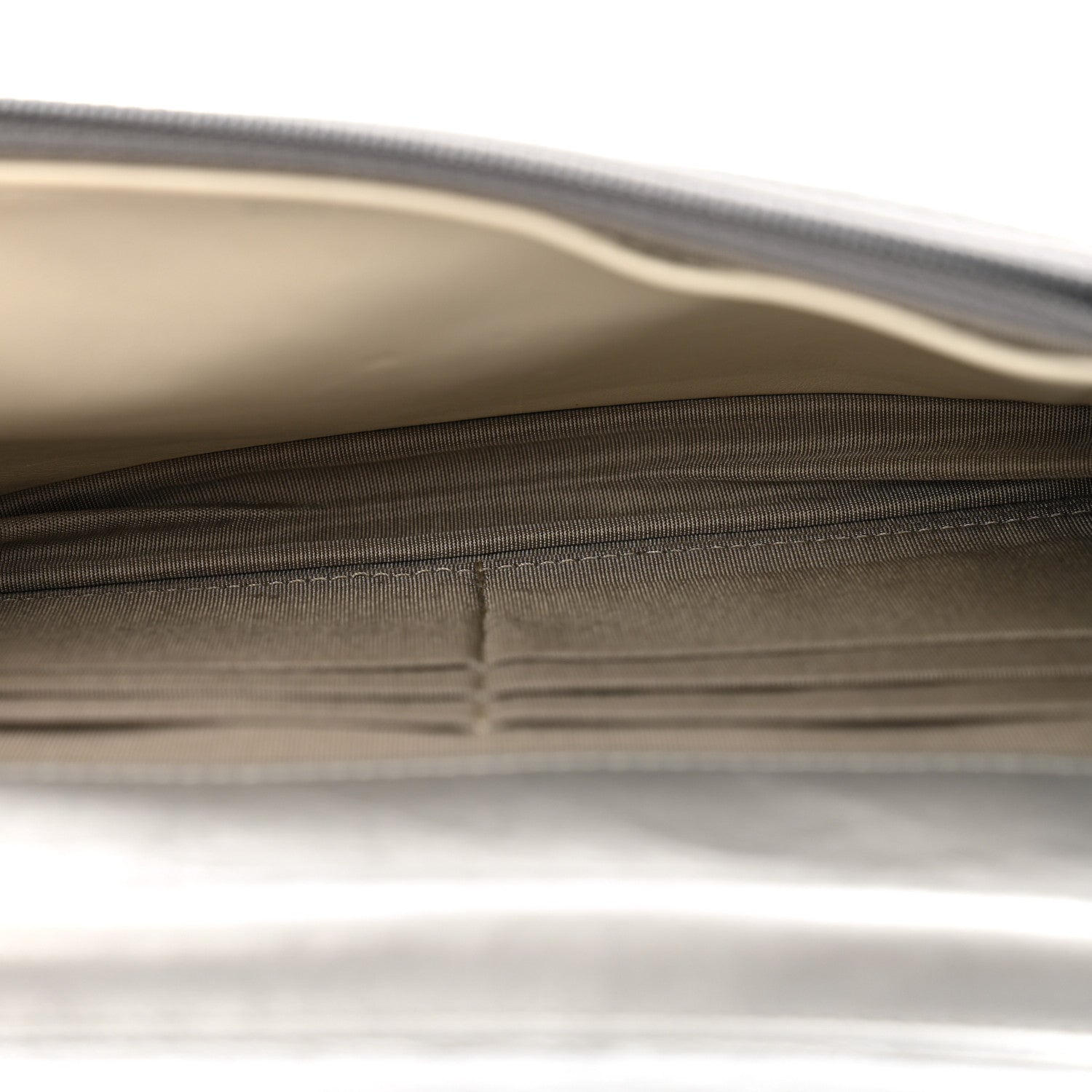 Chanel Metallic Aged Calfskin Quilted Wallet on Chain WOC Silver 5 of 14