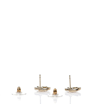 Chanel Crystal CC Earrings Gold 3 of 5
