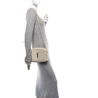 Saint Laurent Calfskin Matelasse Monogram Lou Camera Bag Crema Soft 2 of 16
