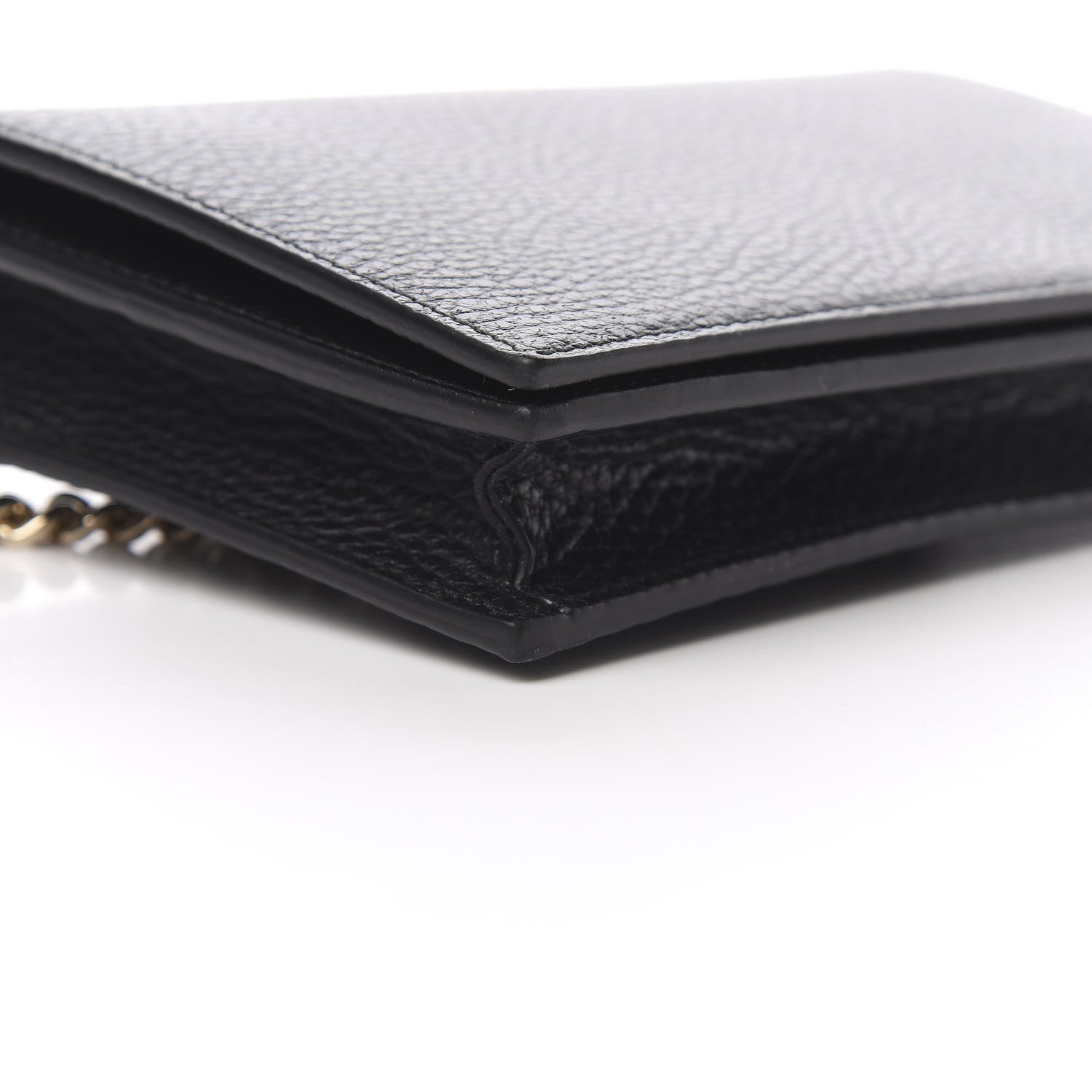 Gucci Dollar Calfskin Medium Betty Chain Wallet Black 9 of 11