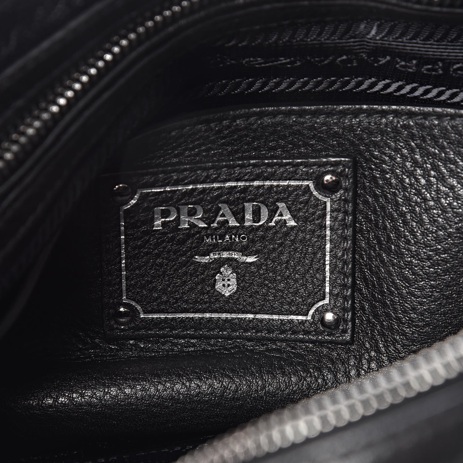Prada Vitello Daino Shopping Satchel Black 7 of 11