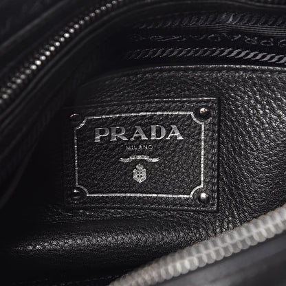 Prada Vitello Daino Shopping Satchel Black 7 of 11