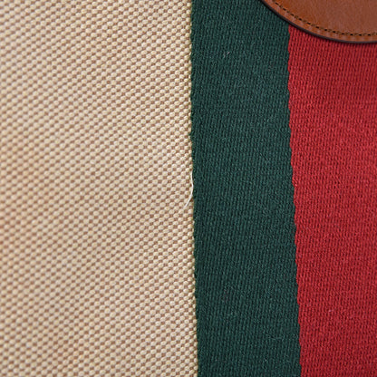 Gucci Vintage Canvas Web Pouch Sand Cuir 8 of 9
