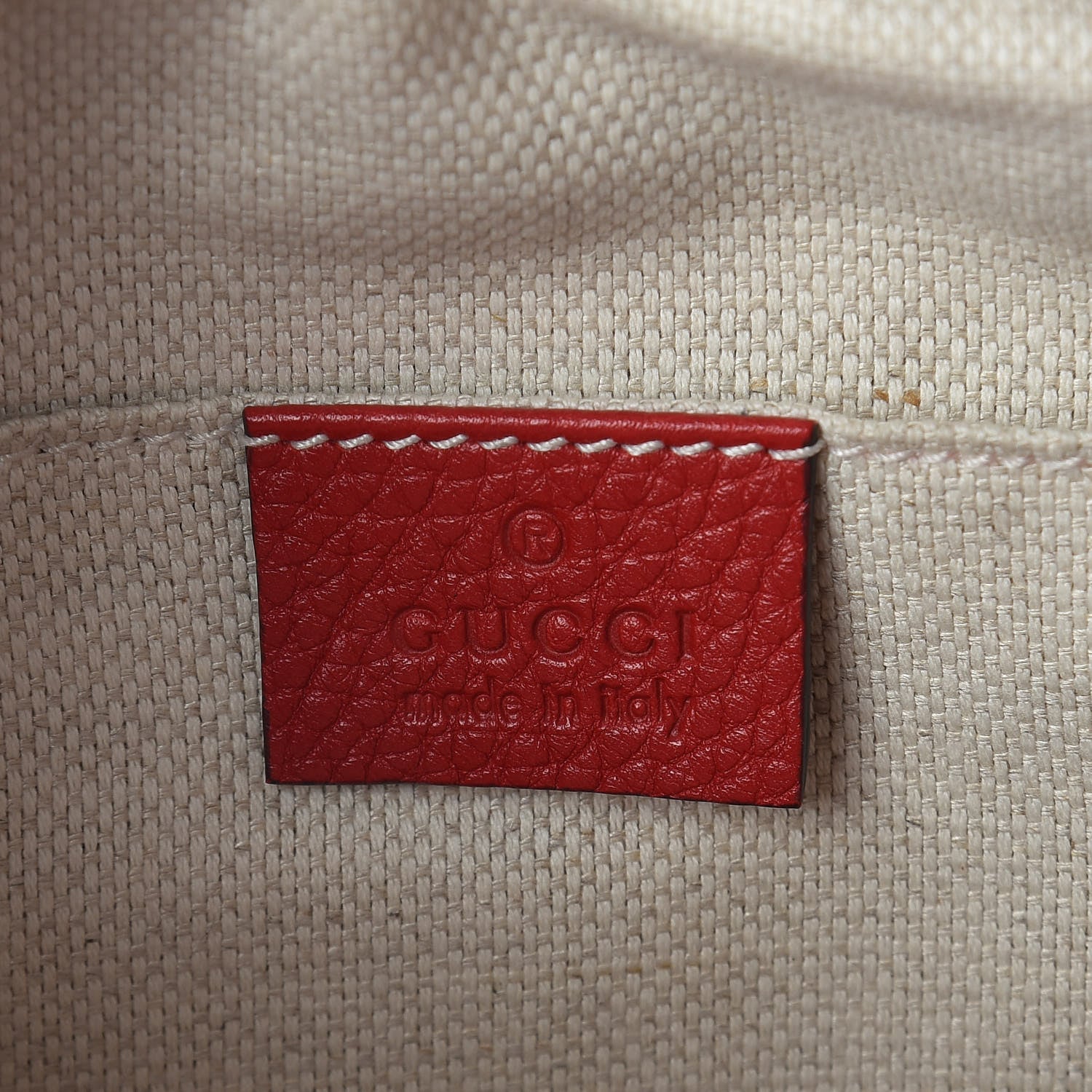 Gucci Pebbled Calfskin Small Soho Disco Bag Tabasco Red 6 of 8
