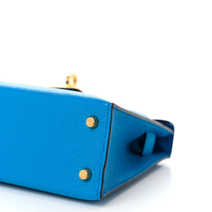 Hermes Chevre Mysore Mini Kelly Sellier 20 Bleu Frida 10 of 10
