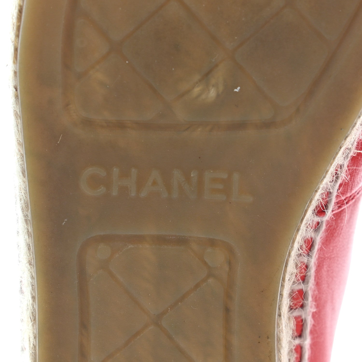 Chanel Lambskin CC Espadrilles 37 Red 9 of 18