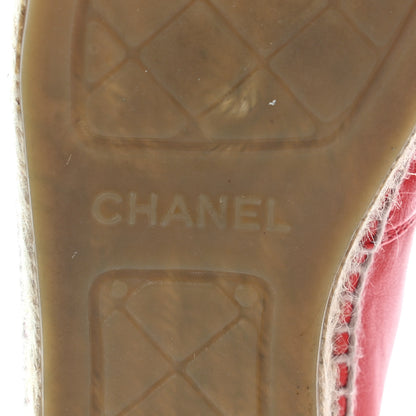 Chanel Lambskin CC Espadrilles 37 Red 9 of 18