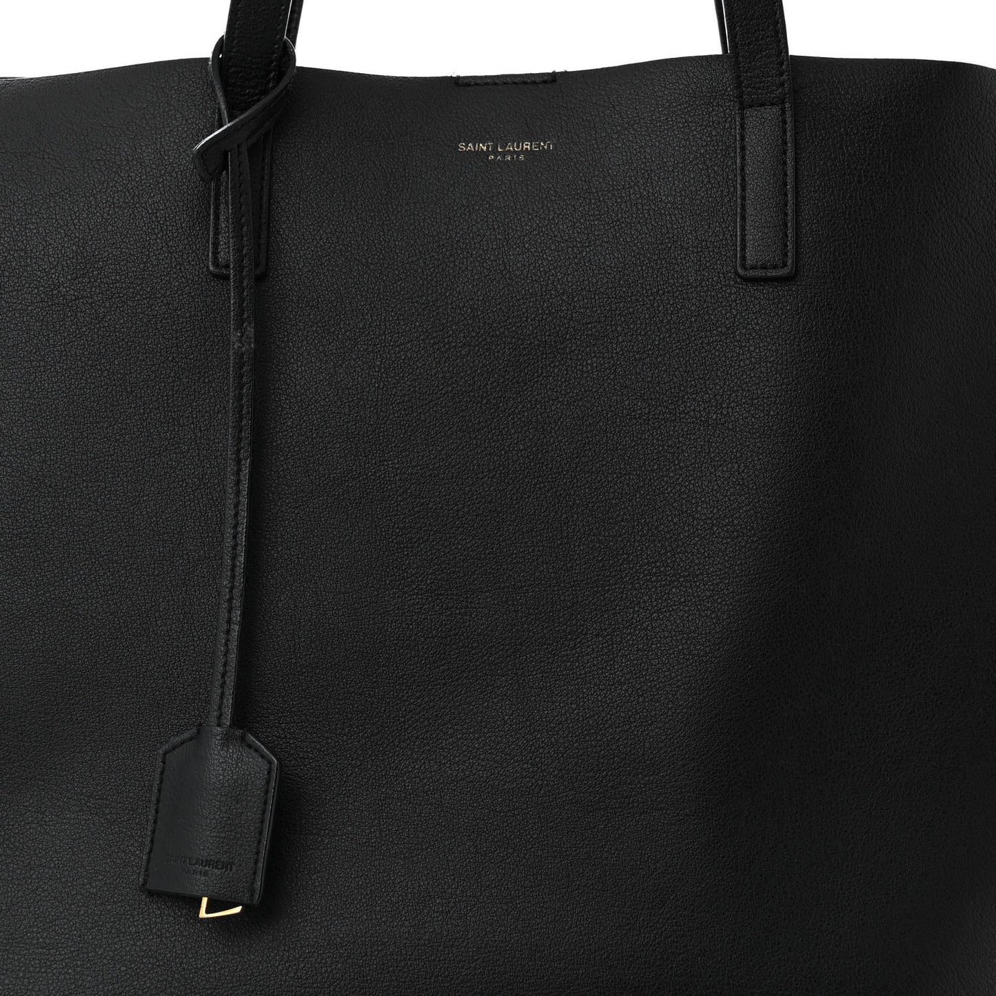 Calfskin East West Shopping Tote Black