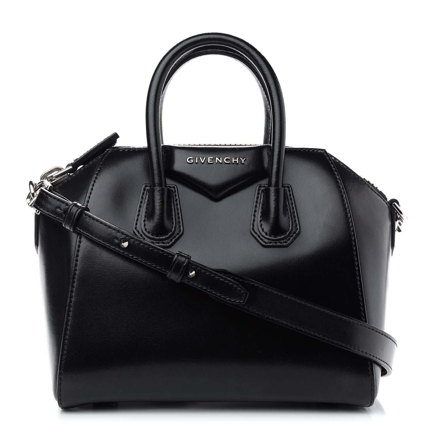 Givenchy Shiny Lord Calfskin Mini Antigona Black 1 of 10