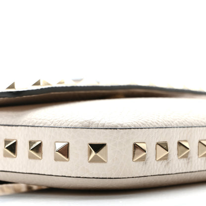 Valentino Garavani Calfskin Rockstud Crossbody Pouch Light Ivory 8 of 9