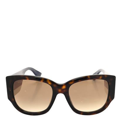 Gucci Acetate Web Oversized Frame Rectangle Sunglasses GG0276S Tortoiseshell 2 of 8