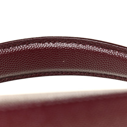Saint Laurent Grain de Poudre Medium Classic Monogram Cassandra Top Handle Rouge Legion 19 of 19