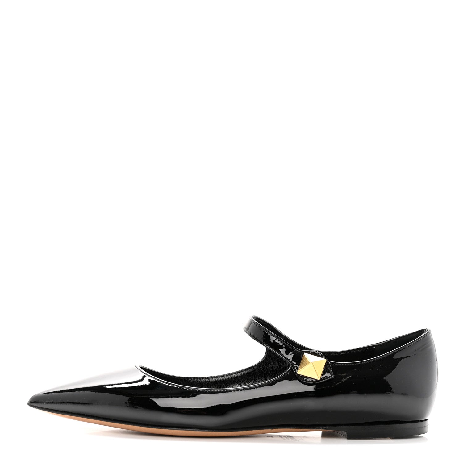 Valentino Garavani Patent Tiptoe Ballerina Flats 36 Black 1 of 12