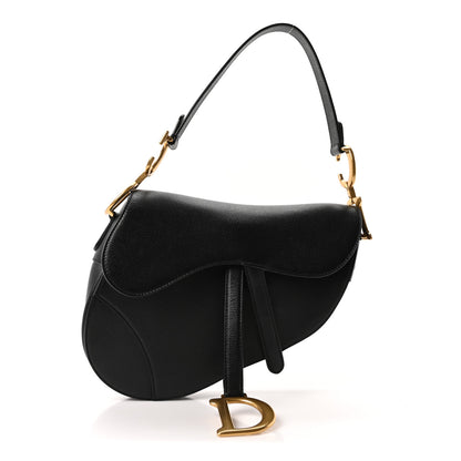 Christian Dior Grained Calfskin Saddle Bag Black 1 of 10