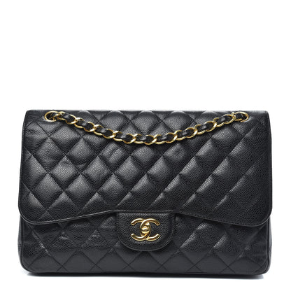 Chanel Caviar Quilted Jumbo Double Flap Black 1 of 13