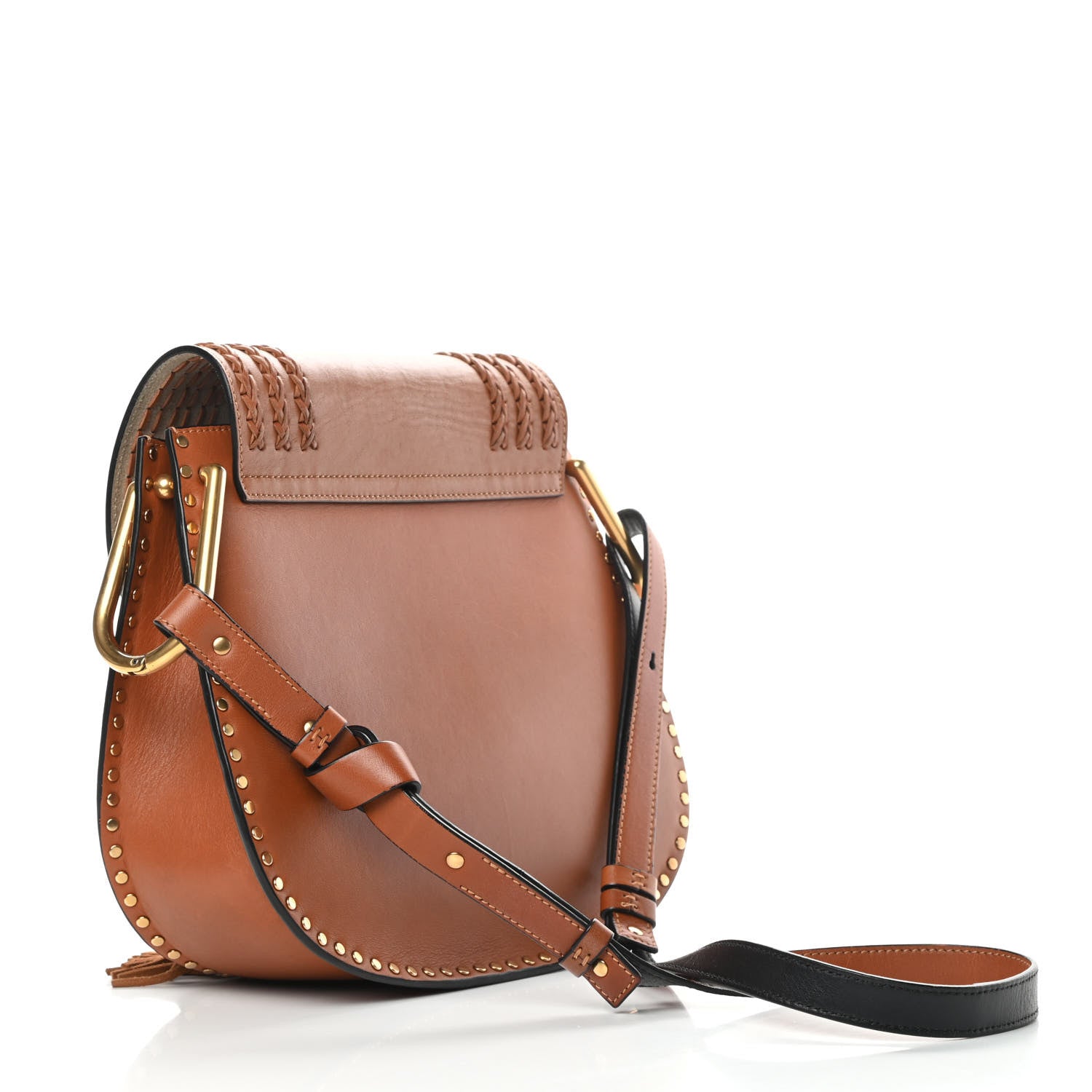 Chloe Calfskin Braided Medium Hudson Shoulder Bag Caramel 3 of 13