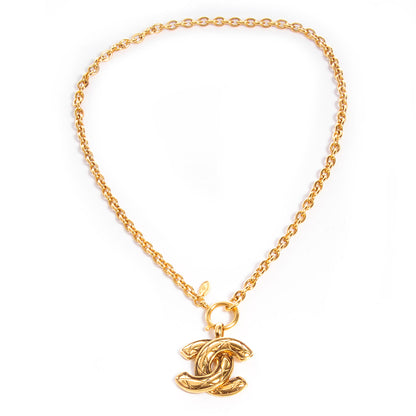 Chanel Quilted CC Long Necklace Gold 4 of 4