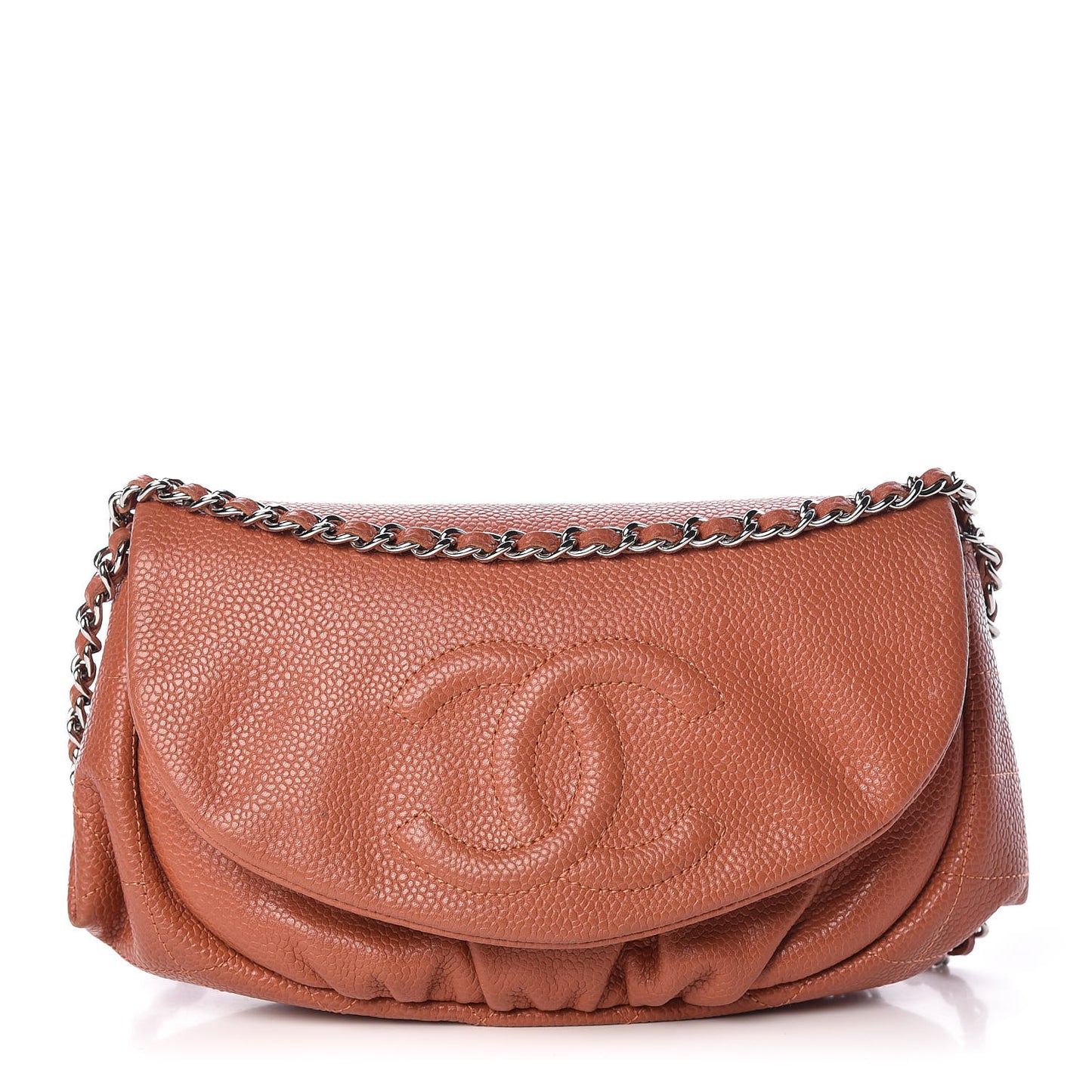 Caviar Half Moon Wallet On Chain WOC Coral