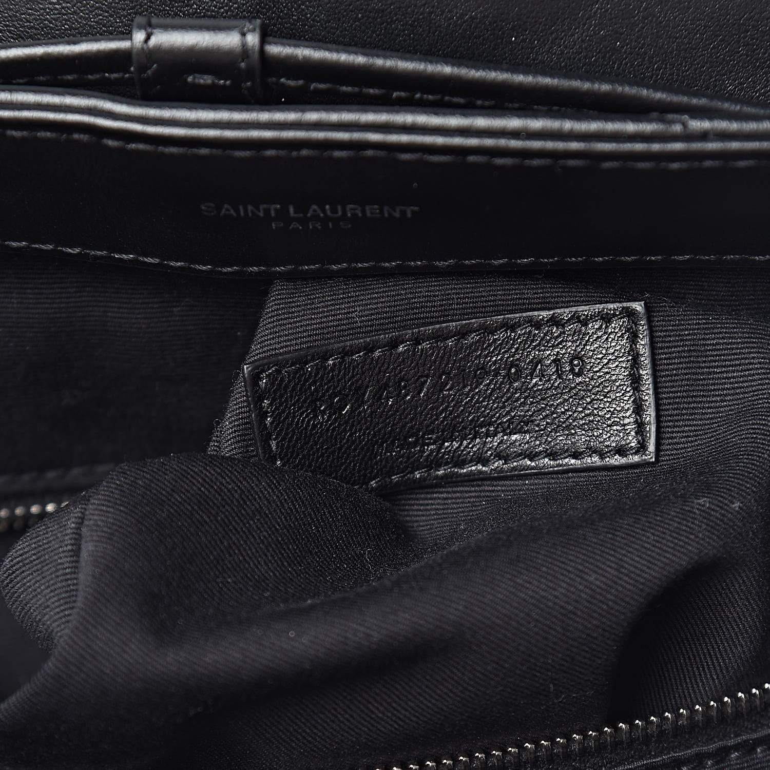 Saint Laurent Calfskin Y Quilted Monogram Medium Loulou Backpack Black 7 of 10