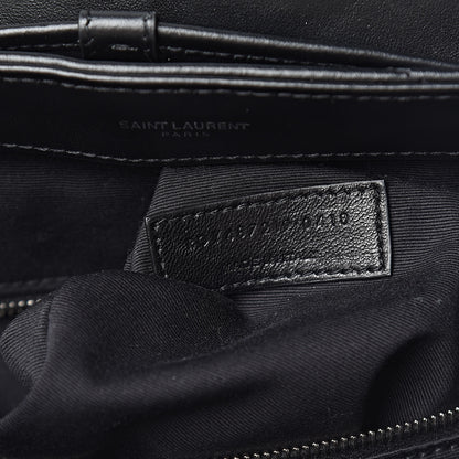 Saint Laurent Calfskin Y Quilted Monogram Medium Loulou Backpack Black 7 of 10