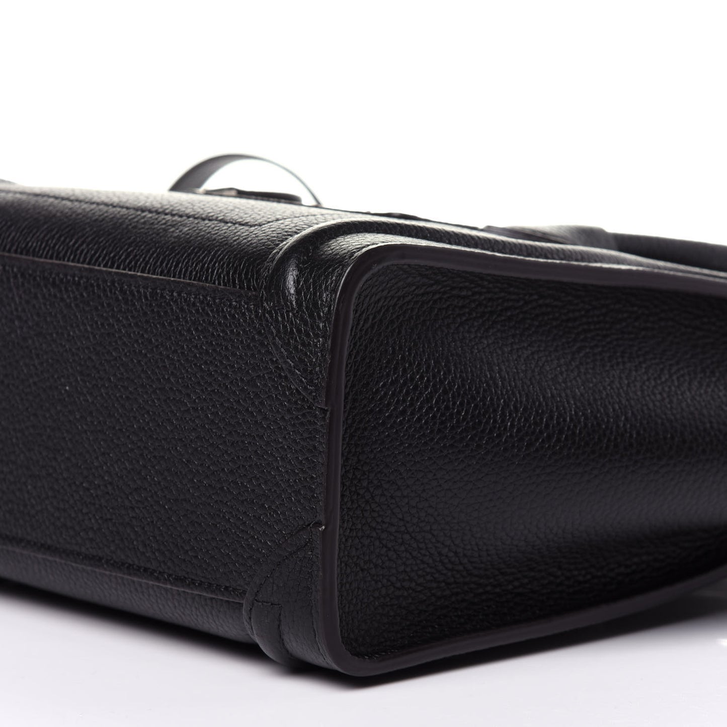 Drummed Calfskin Nano Luggage Black