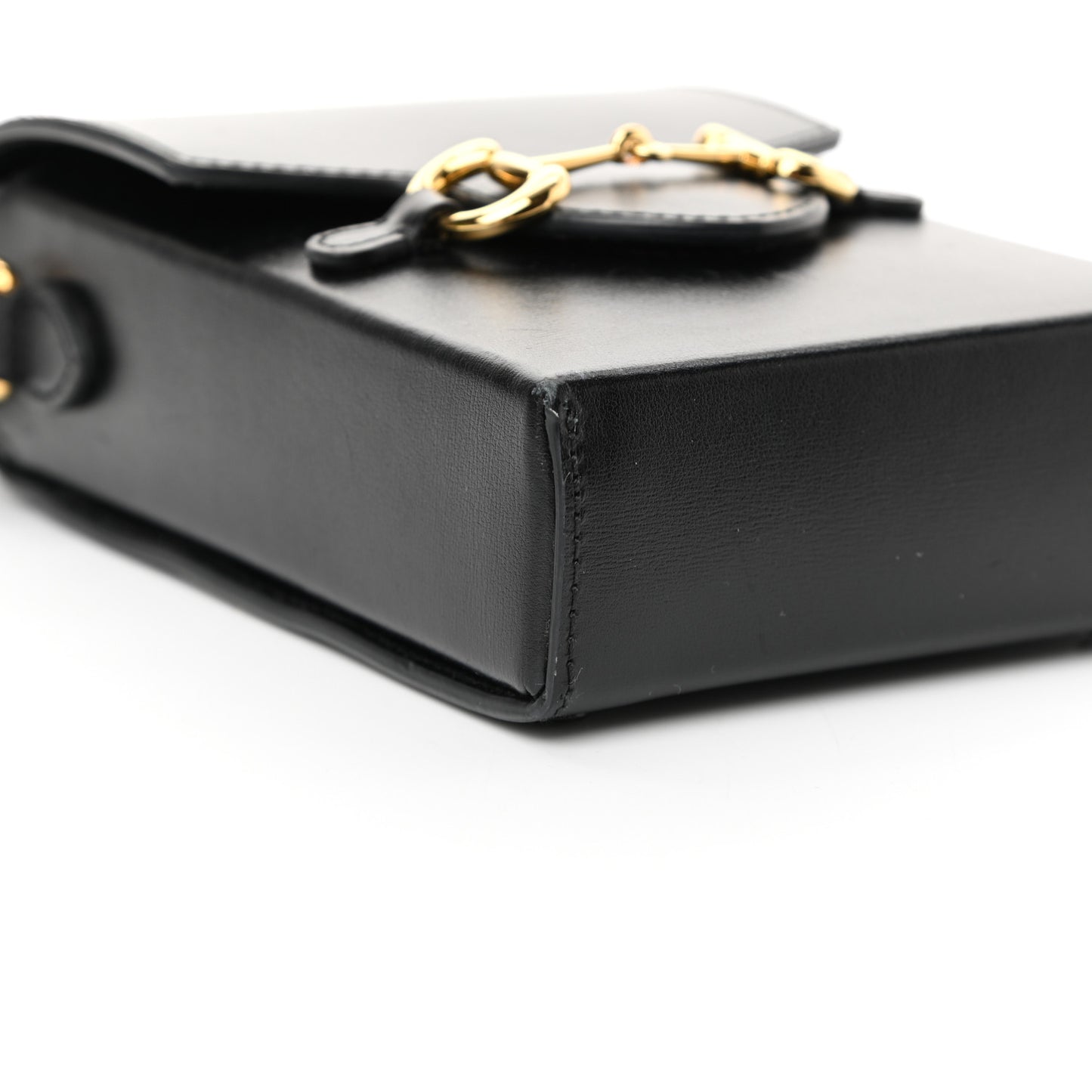 Boarded Plutone Calfskin Mini Horsebit 1955 Crossbody Bag Black