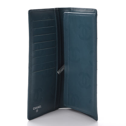 Chanel Calfskin Quilted Cambon Yen Wallet Blue 5 of 5