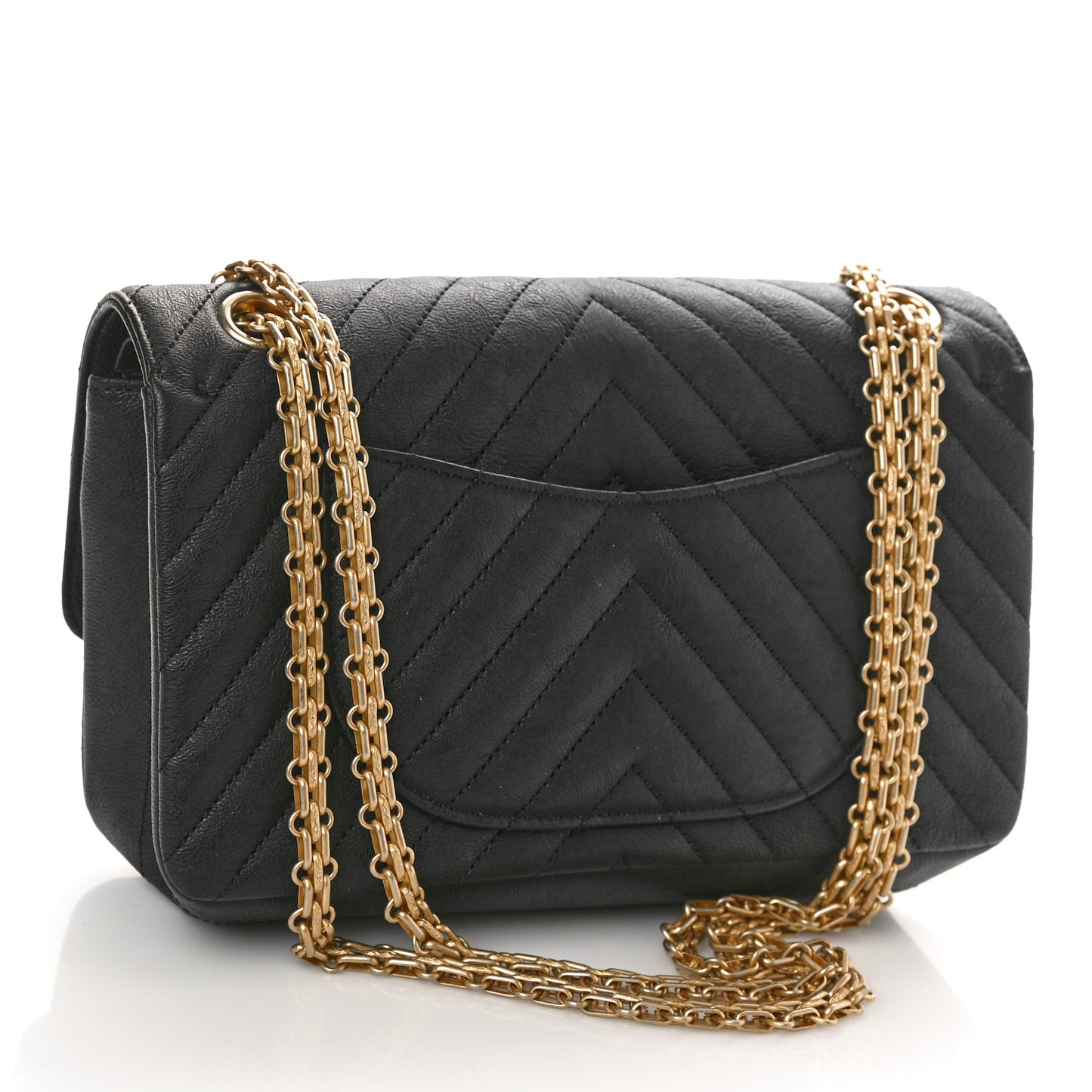 Sheepskin Chevron Quilted 2.55 Reissue 225 Flap Black