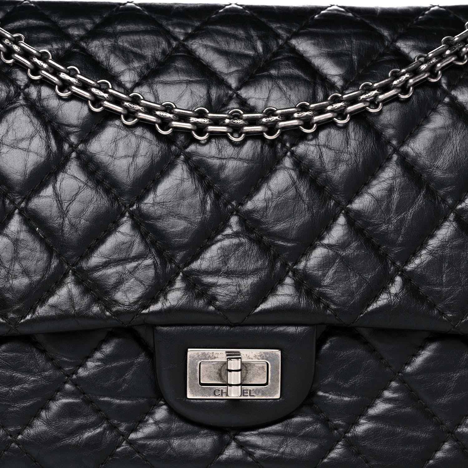 Chanel Aged Calfskin Quilted 2.55 Reissue 226 Flap Black 8 of 11