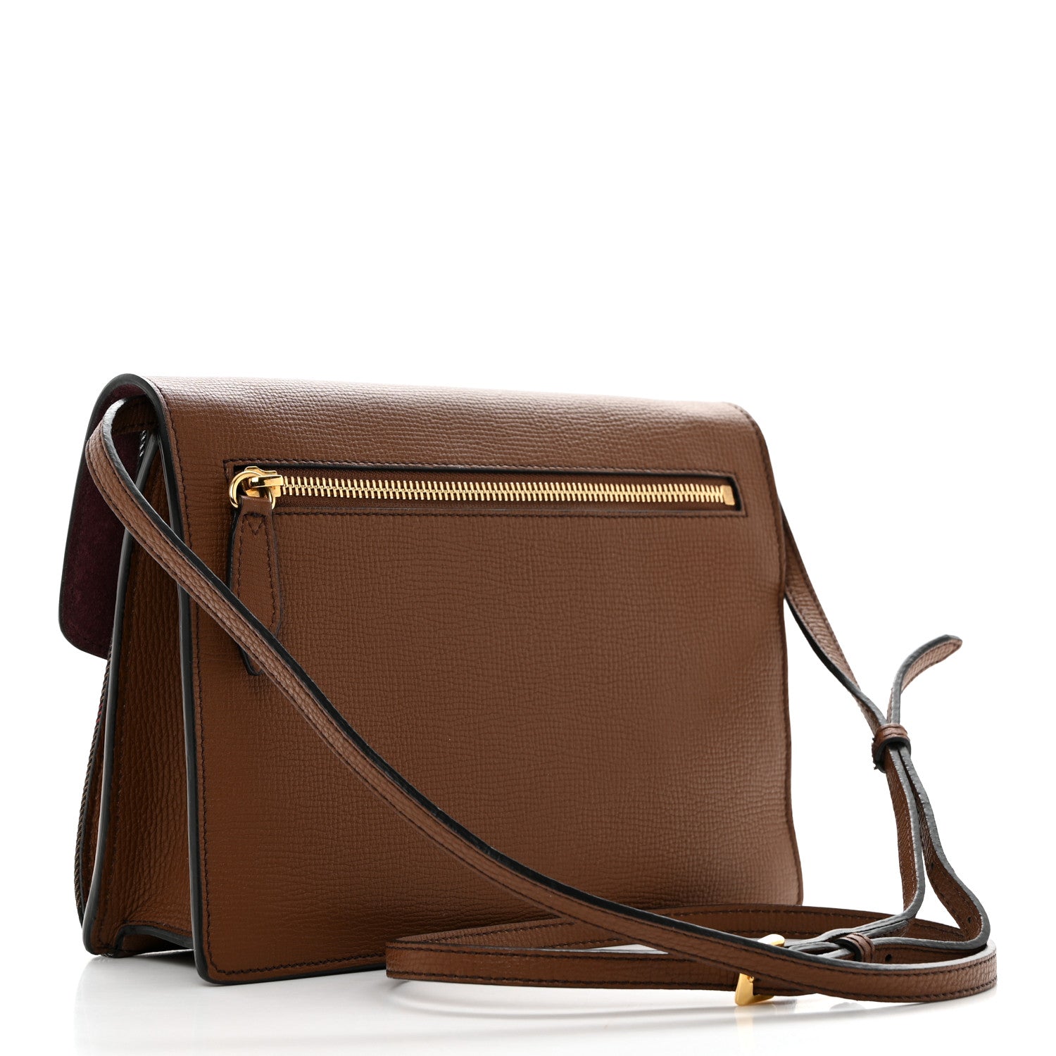 Burberry Derby Calfskin House Check Small Macken Crossbody Bag Tan 2 of 11