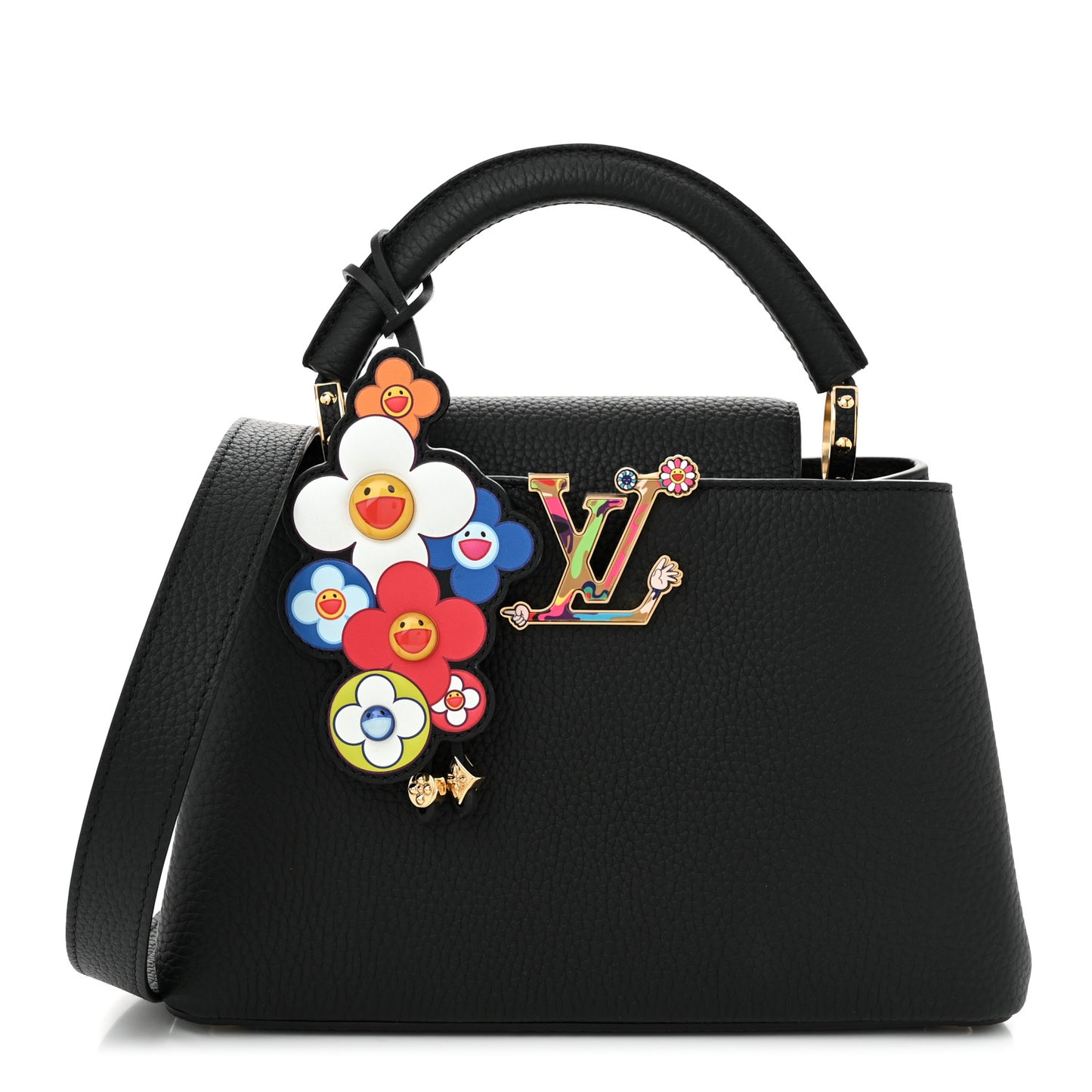 LV X TM Taurillon Superflat Capucines BB Black