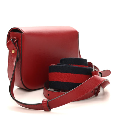 Gucci Azalea Calfskin Web Monochrome Horsebit 1955 Shoulder Bag New Cherry Red New Cherry Red 3 of 9