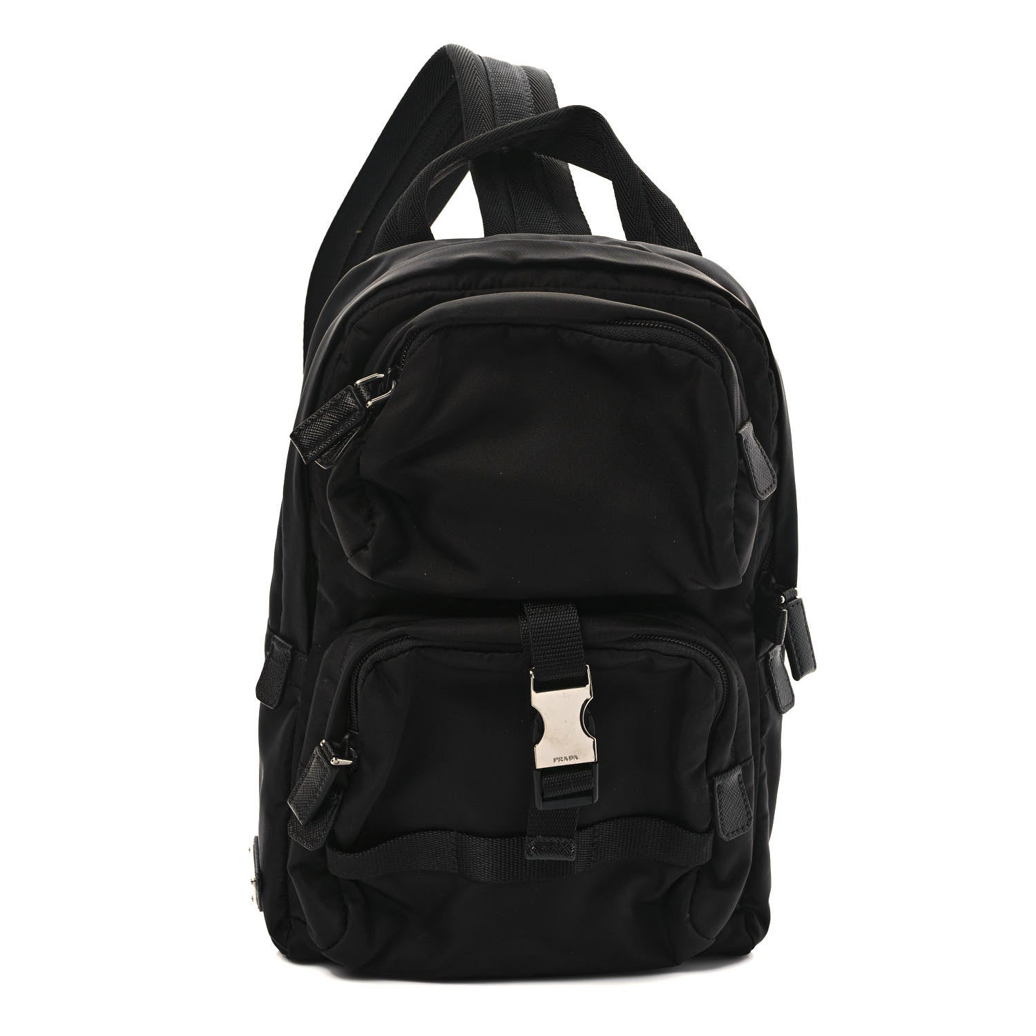 Prada Tessuto Nylon Montagna Sling Backpack Black 1 of 9