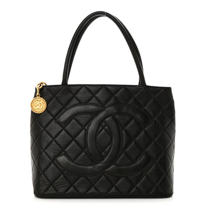 Chanel Lambskin Quilted Medallion Tote Dark Brown 1 of 13