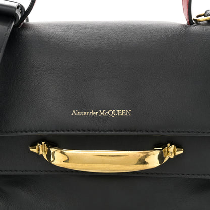 Alexander McQueen Calfskin The Small Story Bag Black Red 7 of 9
