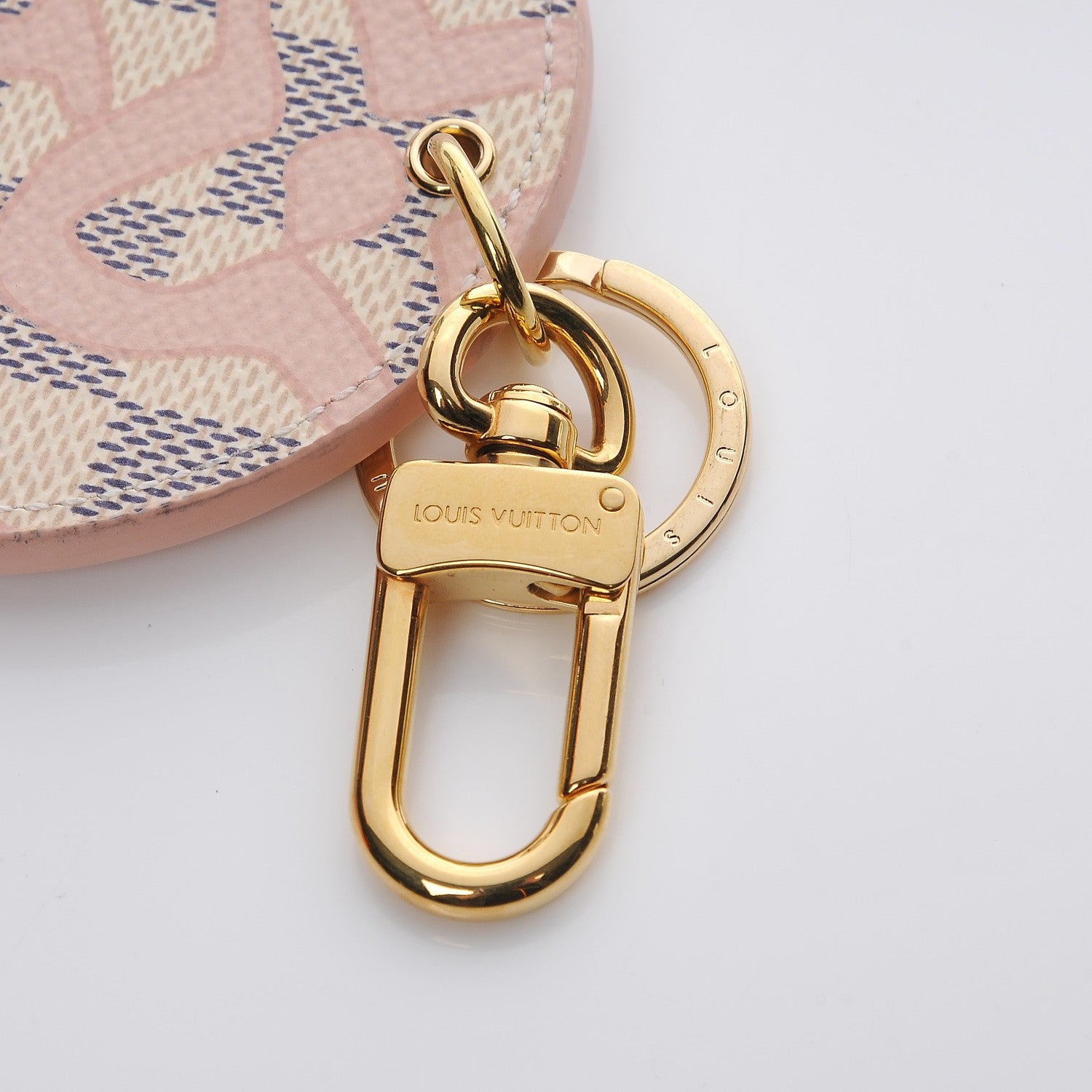 Louis Vuitton Damier Azur Tahitienne Bag Charm Key Ring 5 of 5