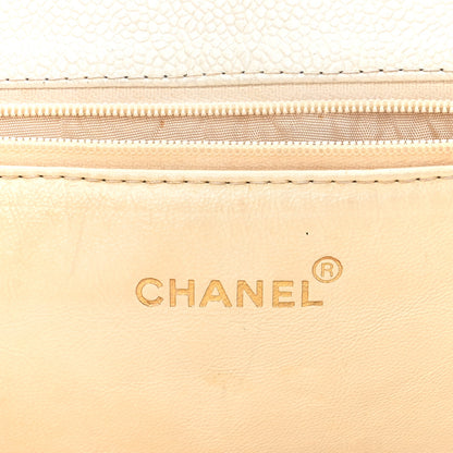 Chanel Caviar Quilted Timeless CC Shopping Tote White 6 of 12