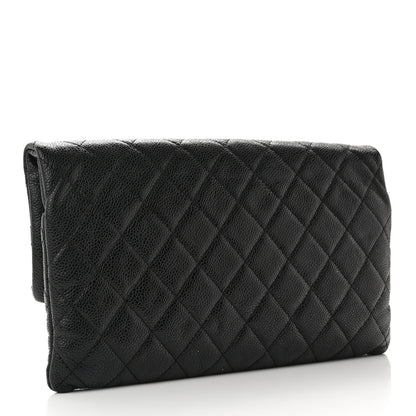 Chanel Caviar Quilted CC Beauty Clutch Black 3 of 14