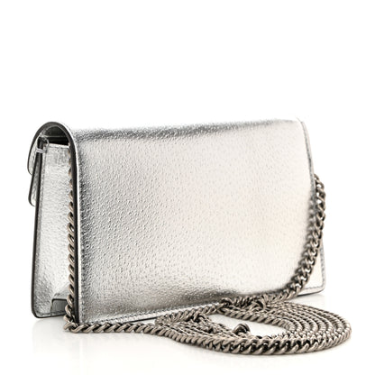 Gucci Metallic Calfskin Super Mini Dionysus Shoulder Bag Silver 3 of 10