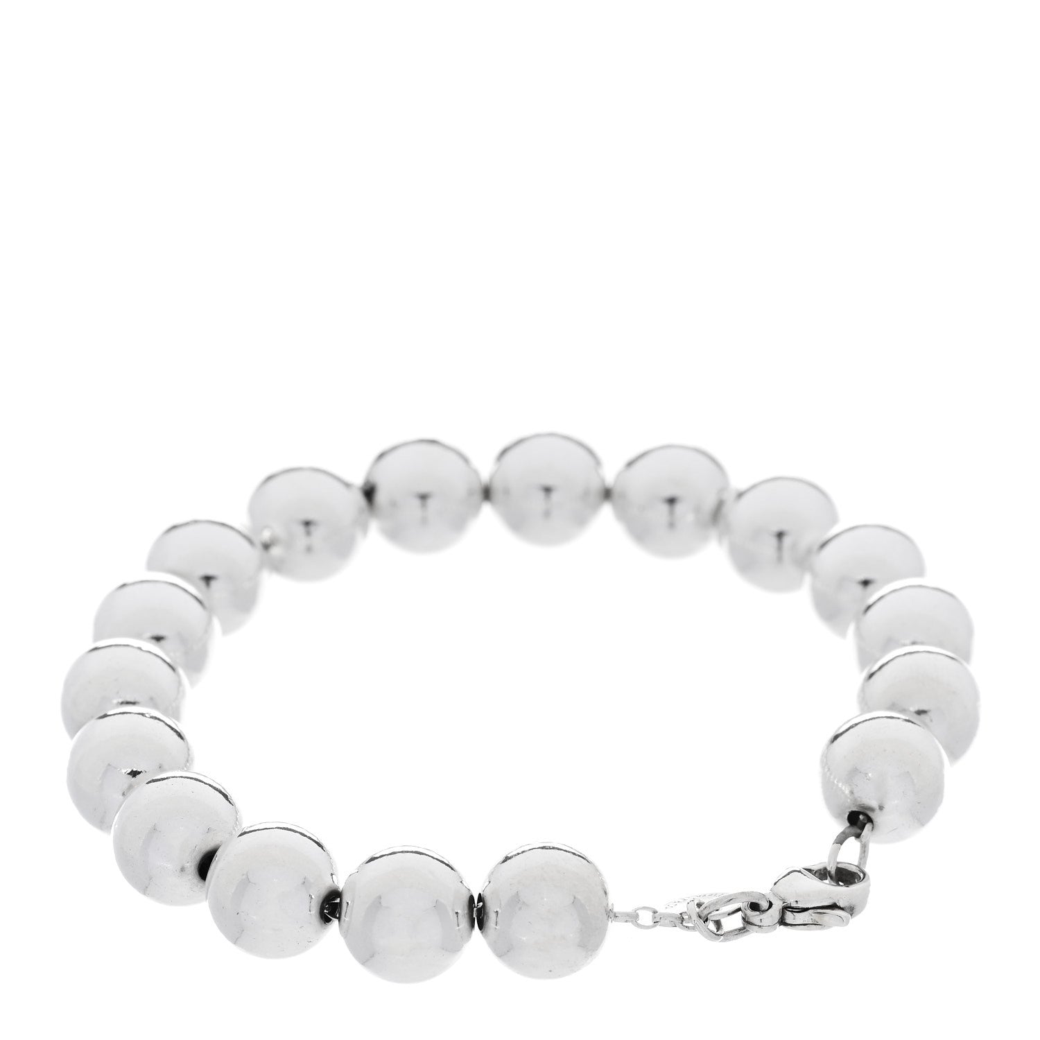 Tiffany Sterling Silver 10mm Hardwear Ball Bracelet 3 of 5