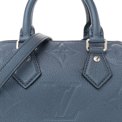 Louis Vuitton Metallic Empreinte Monogram Giant Speedy Bandouliere 20 Navy Nacre 7 of 9