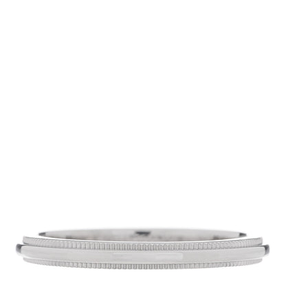 Tiffany Platinum 2mm Milgrain Wedding Band Ring 51 5.75 1 of 4