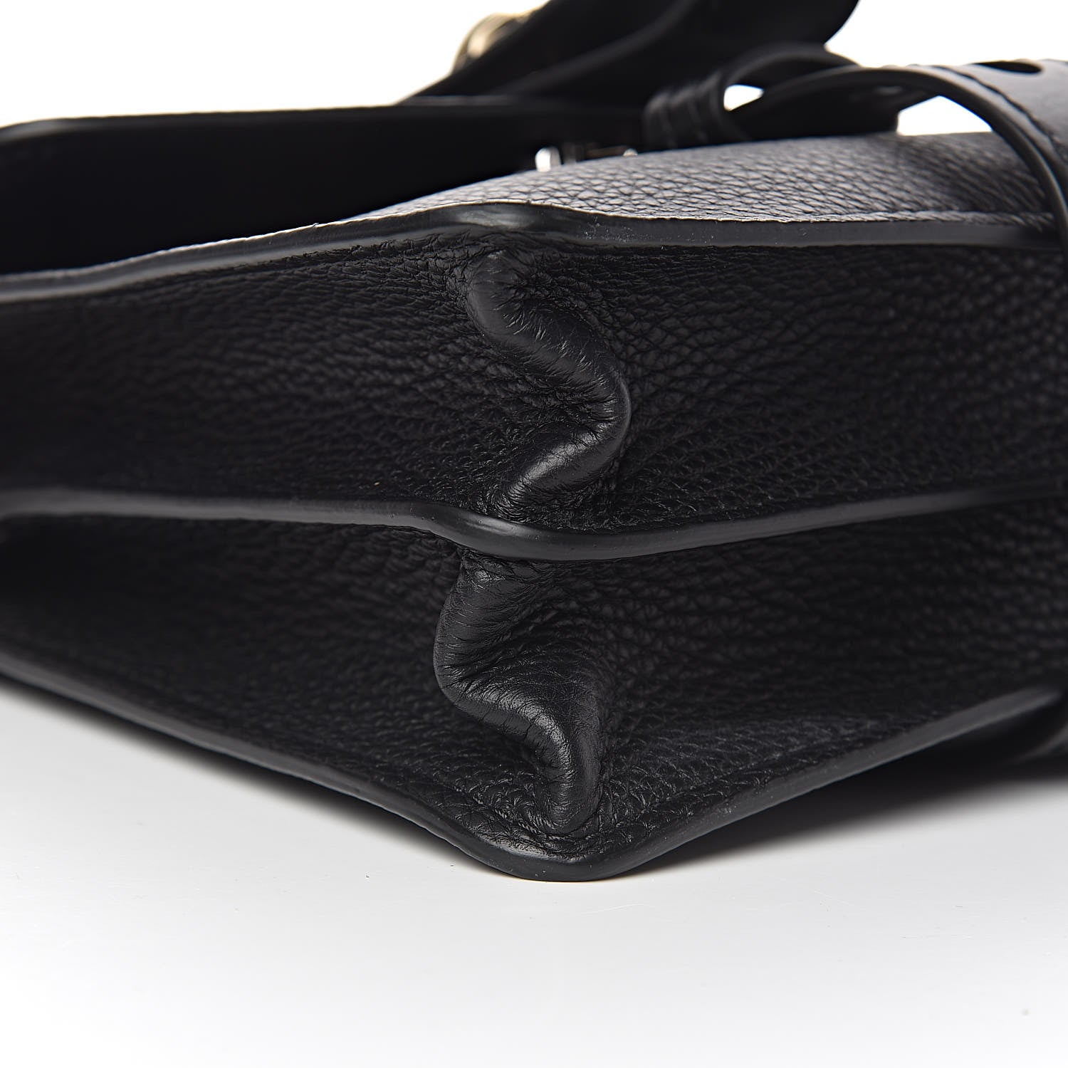 Chloe Shiny Grained Calfskin Small Aby Day Shoulder Bag Black 8 of 10