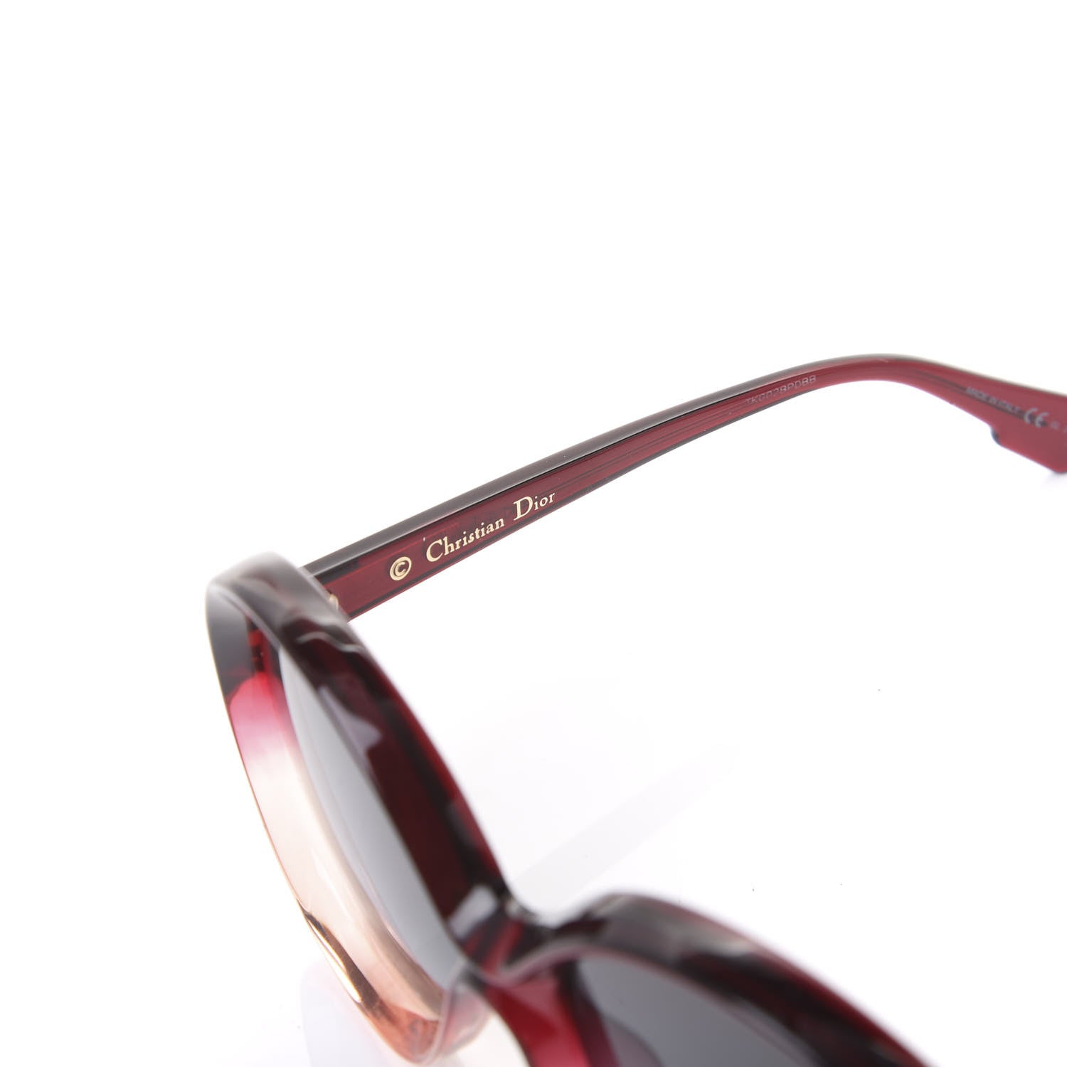 Christian Dior Acetate Bianca Sunglasses Burgundy Pink 5 of 8