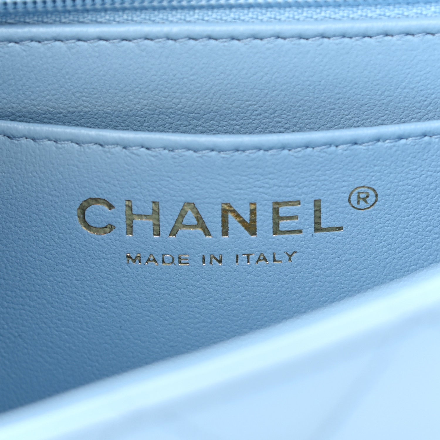 Chanel Lambskin Quilted Mini Rectangular Flap Light Blue 5 of 10