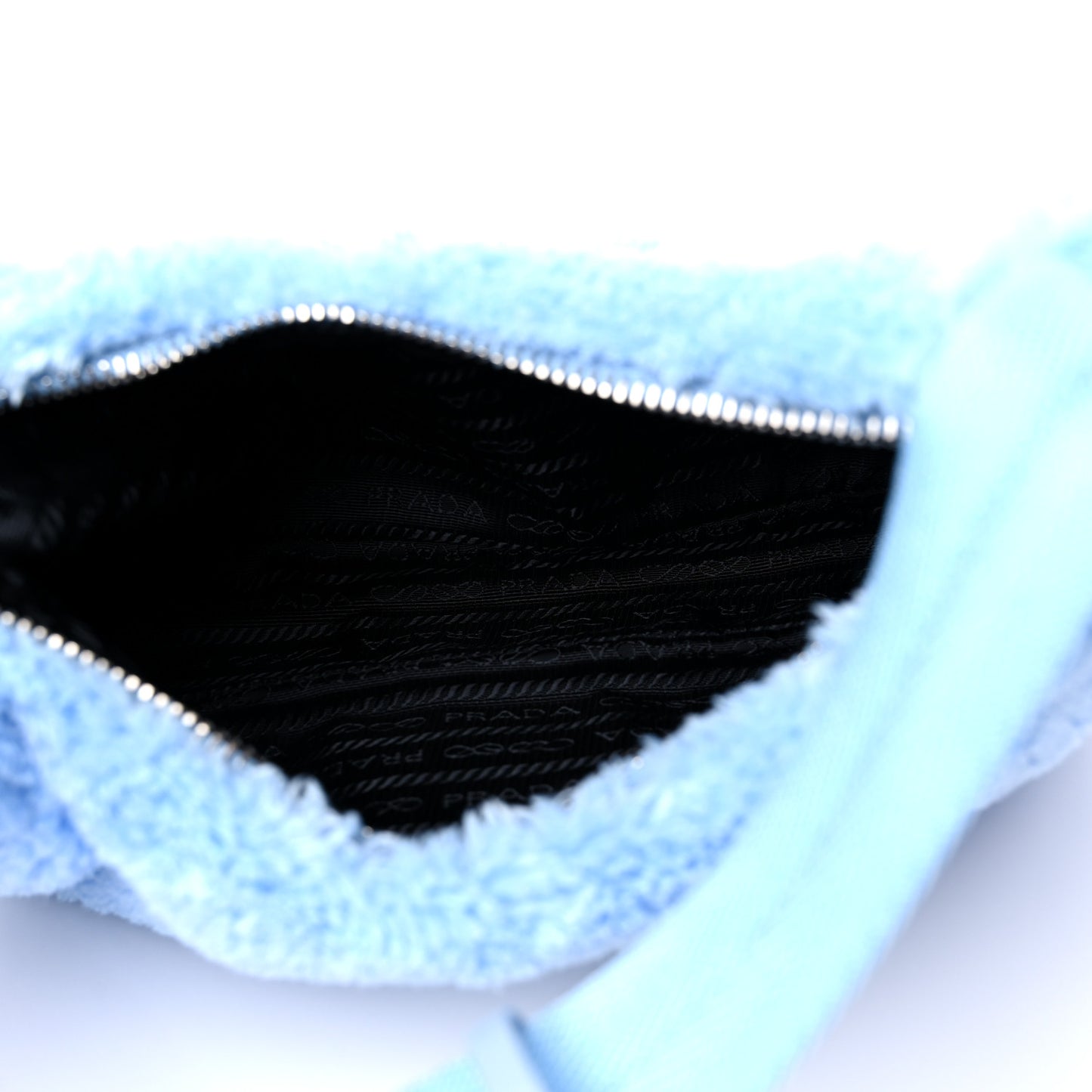 Terry Cloth Mini Re-Edition 2000 Bag Celeste Black