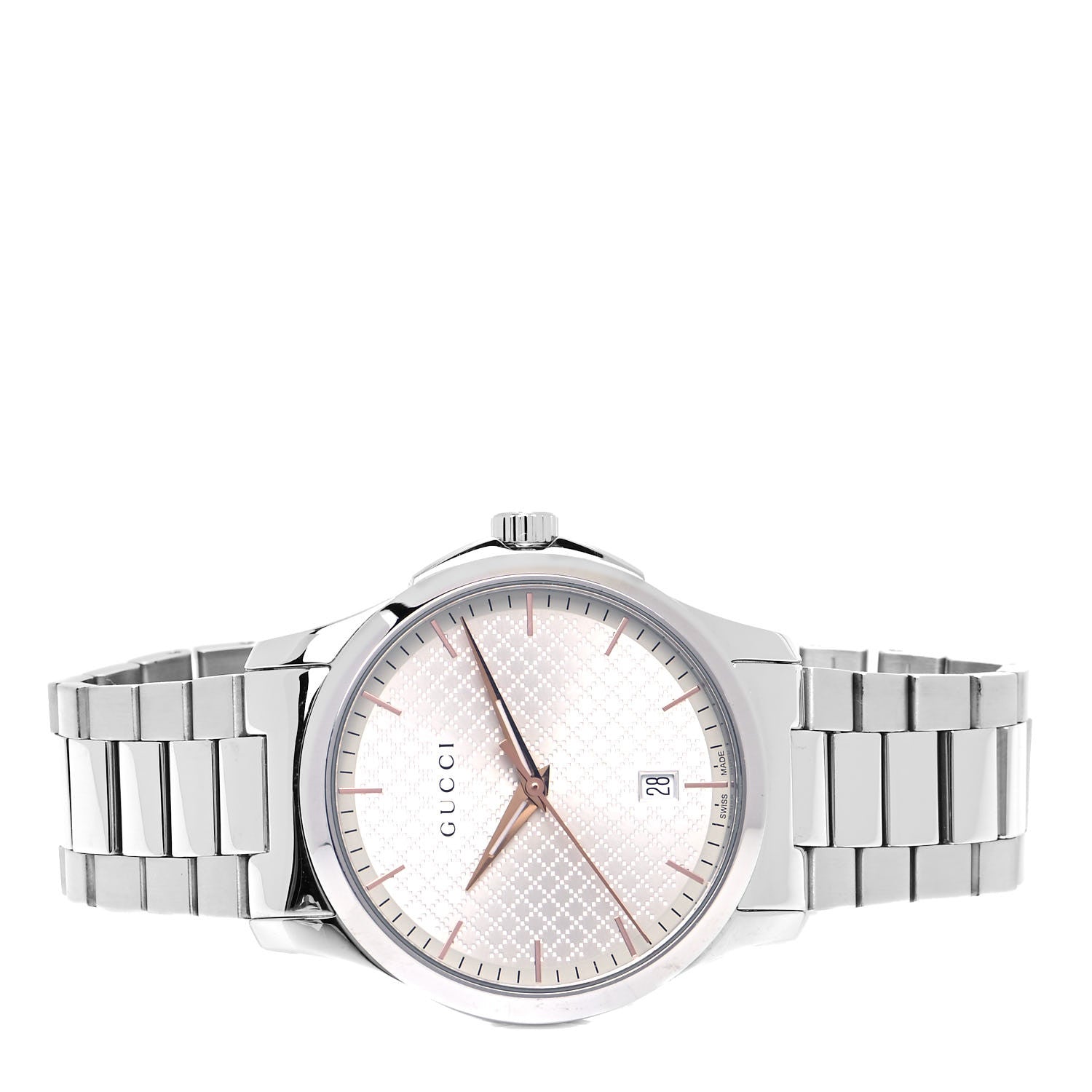 Gucci Stainless Steel 38mm G-Timeless Diamante Quartz Watch 2 of 4